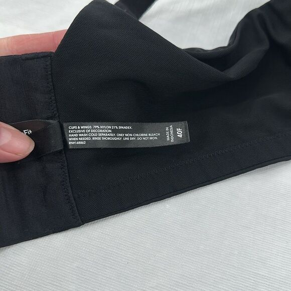 Torrid Bra Womens Plus 40F Black Nylon Spandex Back Close Adjustable - Picture 10 of 10